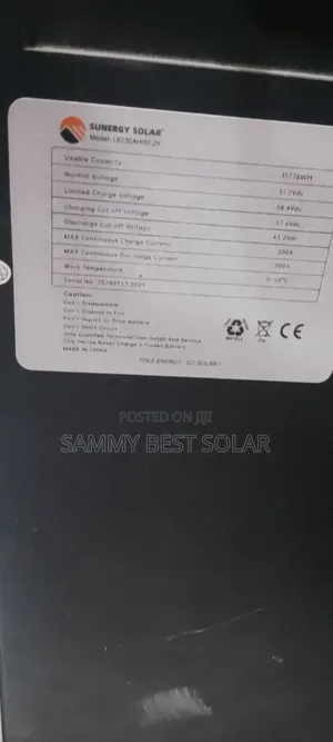 12kwh/48v Sunergy Lithium Battery