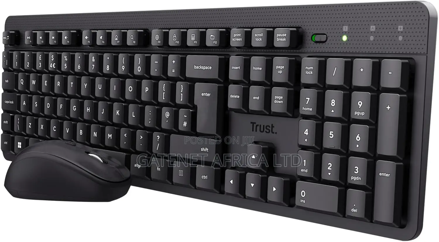 Trust Silent Wireless Computer Keyboard Mouse Combo Pc/Mac