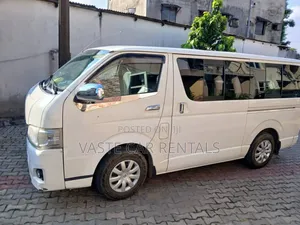 White Toyota Hiace 2015