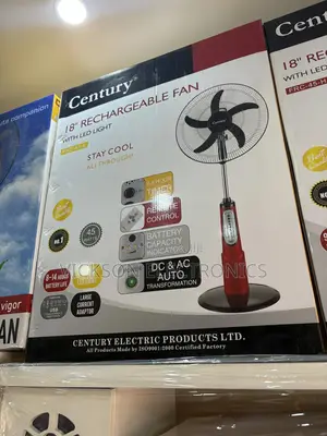 Century 18” Rechargeable Fan (Red)