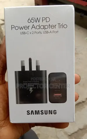Samsung 65w Pd Power Adapter Trio(Usb-C X2ports, Usb-a Port