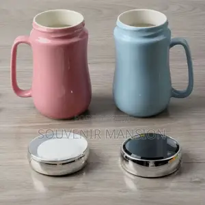 Ceramic Mug With Glass Cover