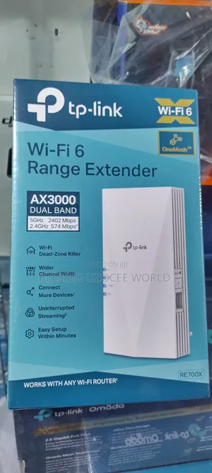 Tplink Re-700x Wifi6 Dual Band Range Extender Ax3000 Onemesh