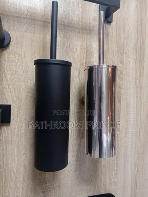 Quality Black and Chrome Toilet Brush