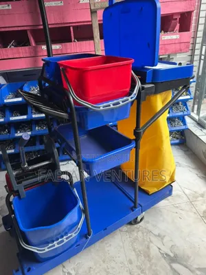 Double Trolley for Cleaning Equipment