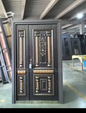 Double Pillar 4ft Copper Cast Exterior Security Door