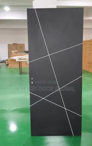 Smart Hexagonal Line Wooden HDF Interior Wooden Door