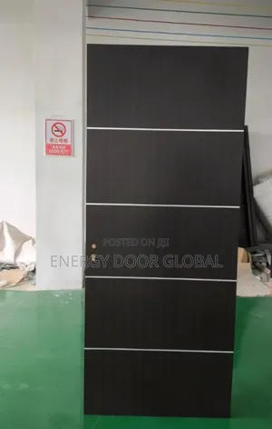 4 Silverline HDF Black Interior 3ft Wooden Door