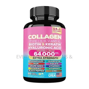 Collagen Biotin Keratin Hyaluronic Acid Supplement Blend (90 Capsules)