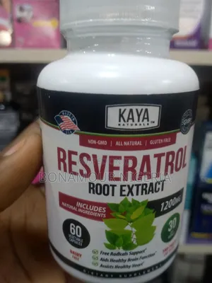 Kaya Naturals Resveratrol Root Extrac 1200mg X60 Veg Caps