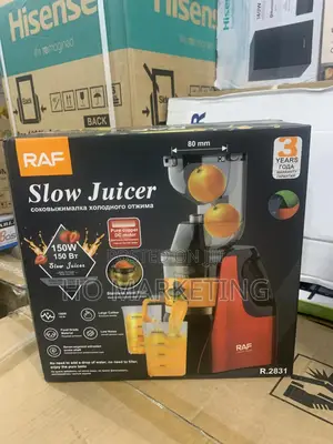 Raf R.2831 Slow Juicer – Wide Mouth, Dual Spout Design