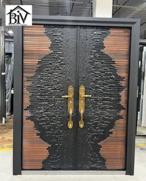 5ft by 7ft Copper Cast Door Wave Design Semi Bulletproof