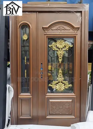 4ft by 8ft Zinc Copper Glass Door for Security and Entrance