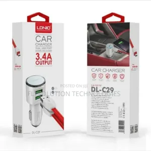 Ldnio Dl-C29 3.4a Car Charger- 2 Usb Ports