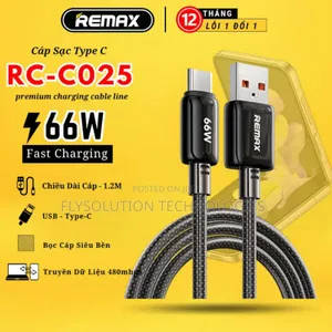 Remax Rc-c025 Usb-c 1.2m Data Cable 66w