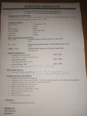 Part-Time Weekend CV