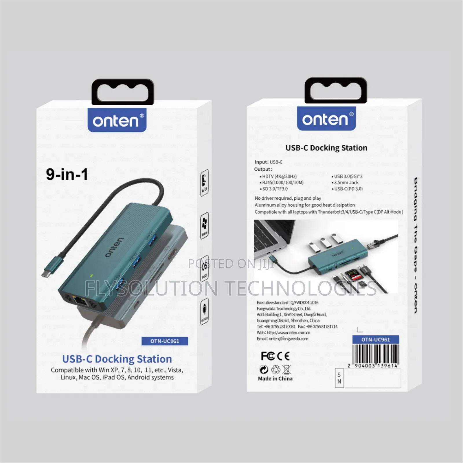 Onten Uc961 Usb-C Docking Station