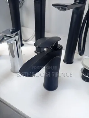 Black Basin Mixer Tap(Hot Cold)