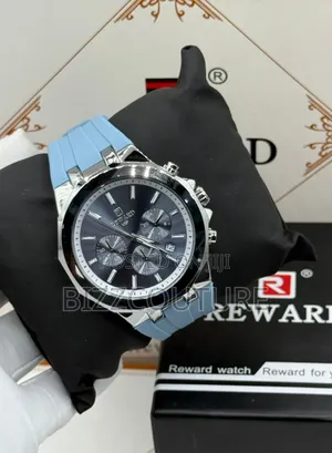 Original Rewardvip Sky Blue Rubber Strap Watch in Store