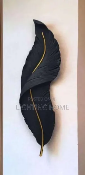 Led Black Body Feather Wall Light