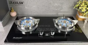 Stainless Steel on Black Surface 2 Burner Lift Up Gas