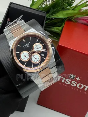 Tissot PRX Chronograph Silver and Rosegold Mix Chain Watch