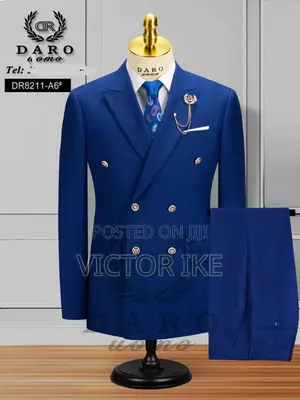 Blue Double Breasted Suits