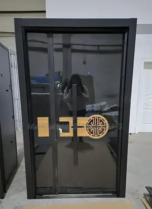 4ft Black Steel Turkish Door With Design
