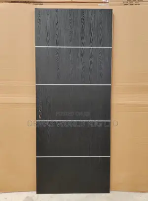Wooden Door With Silver Line