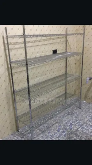 4 Feet Industrial Chrome Shelves