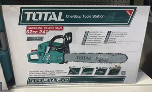 Industrial Total Gasoline Chain Saw, 62cc With a 24-Inch Bar