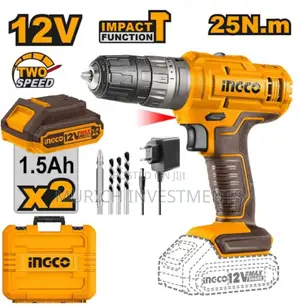 Ingco 12v Impact Drill (Cidli1228) Flat Battery Model