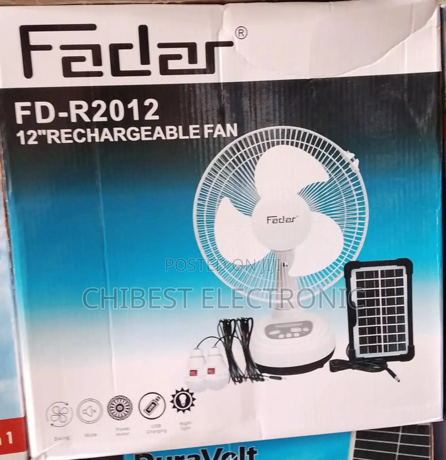 Fadar Rechargeable Table Fan 3 in 1