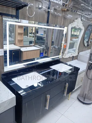 Luxury Cabinet With Double Sink and Led Mirror