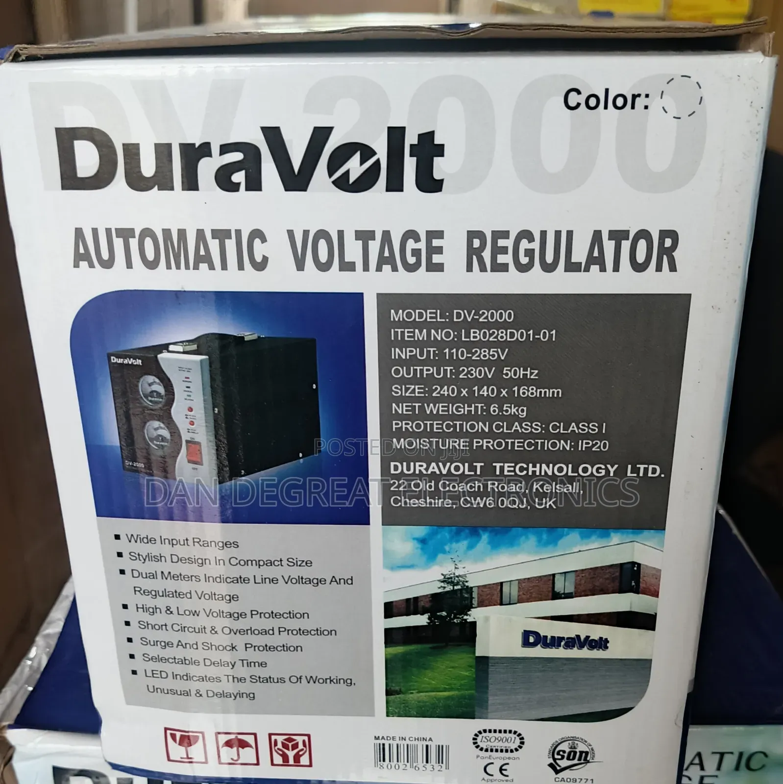 Duravolt 2000 Watts Digital Stabilizer