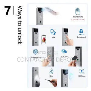 Advanced Sleek Digital Lock 3d Face Recognition Automatic