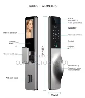 Advanced Sleek Digital Lock 3d Face Recognition Automatic