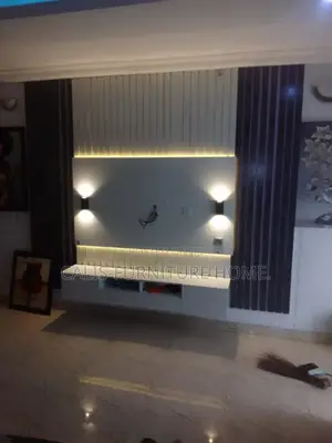 8ft X 10ft Tv Console. White and Grey Color