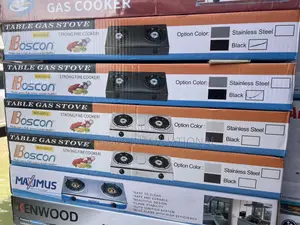 Boscon 2 Burner Table Top Gas Cooker Silver/Black