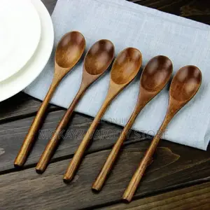 High Quality Polished Wooden Eating Spoon (6pcs)
