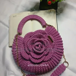 Crochet Rose Bag