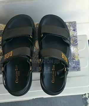 Dior Leather Black Sandals. Neatly Used. Size 39/40