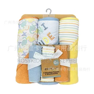6in1 Baby Hoodie Bathing Towels and Wash Cloth