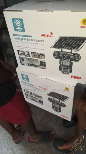 Solar CCTV Camera With 3 Lens V380 App for Homes/ Offices