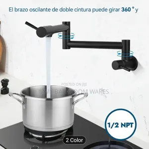Pot Filler Wall-Mounted Foldable Singlehandle Kitchen Faucet