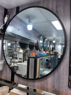 70cm Round Led Mirrors With Black Frame