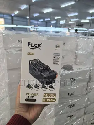 40000mah 22.5w 4 Inbuilt Cables Fast Charging Type C Output