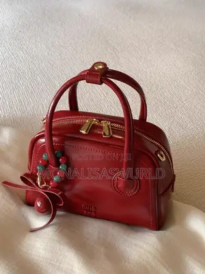 Red Hand Bag With Accessories