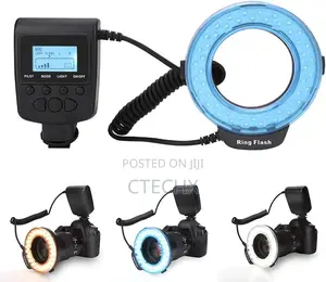 Macro Led Ring Flash Light With LCD Screen Display for Camer