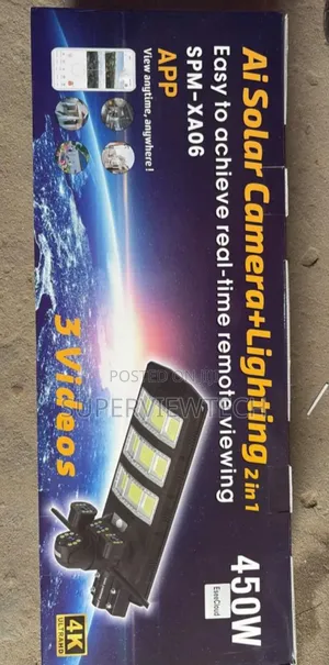 Solar Powered Street Light With Ultra Hd Ai Cctv Camera